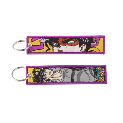 Anime Cartoon Embroidered Keychain