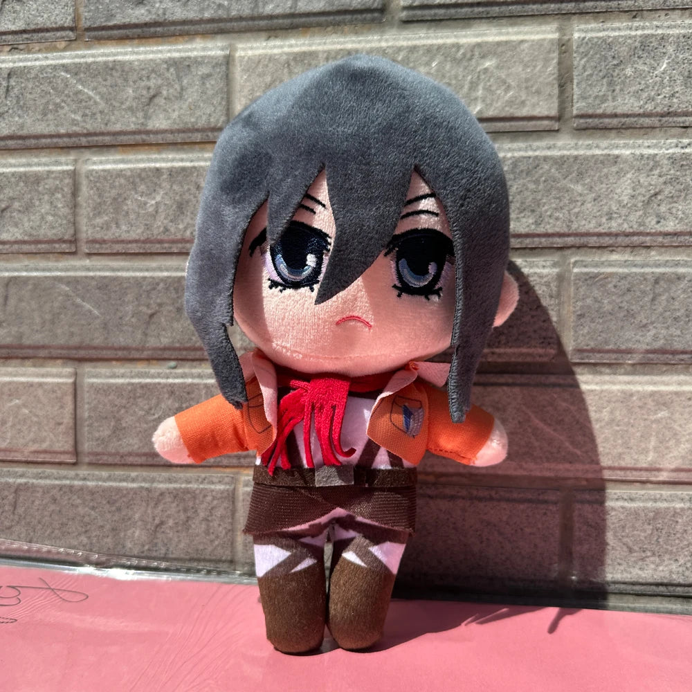 20Cm Anime Attack on Titan Plush Toys Doll Kawaii  Cute Soft Stuffed Plush Pillow Levi Eren Mikasa Stuffed Doll Gifts For Kids