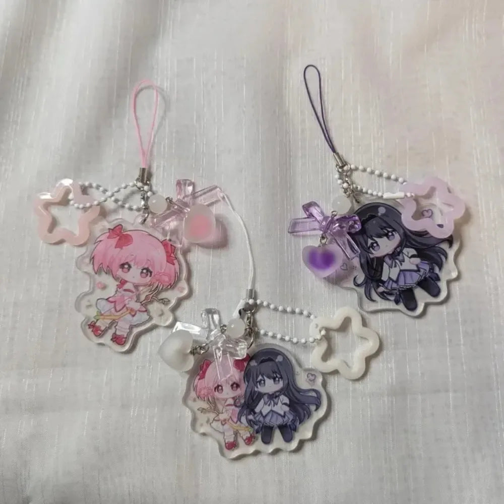 Madoka Magica Homura Madoka Acrylic Keychain