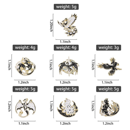 Animals Enamel Pin Eagle Dragon Birds Brooch Badge Jewelry Accessories WholesaleLapel Metal Gifts Backpack Hat Friends