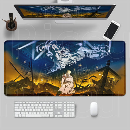 New HD Printing Attack on Titan Anime Desk Mat Large Lock Edge Mouse Pad Computer Mousepad Gaming Laptop Keyboard Mouse Mats Rug