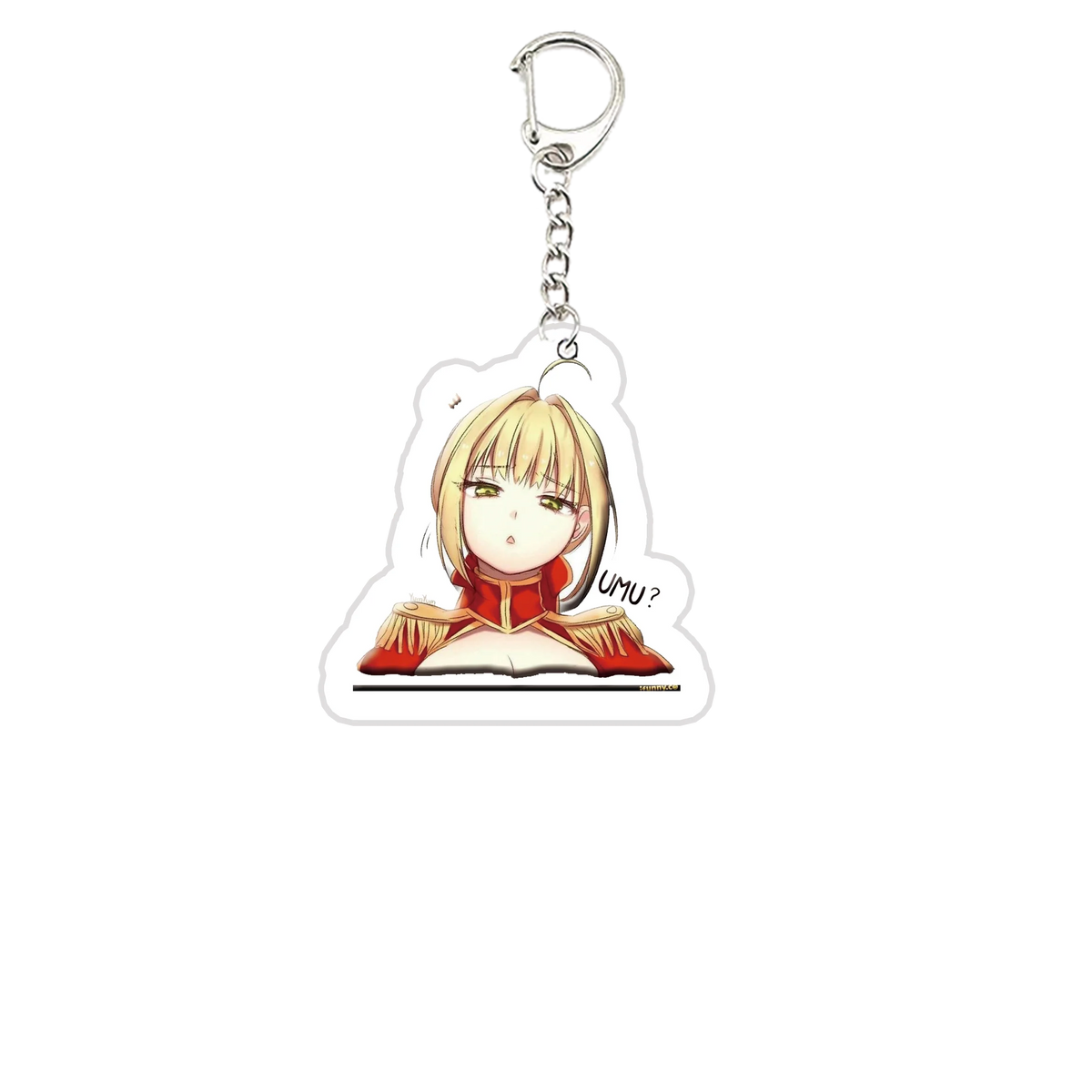 Acrylic Fate Stay Night Keyring Key Chains Cute Artoria Pendragon Saber KeyChain Pendant KeyRing for Accessories Bag Fans Gifts
