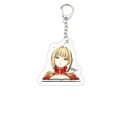 Acrylic Fate Stay Night Keyring Key Chains Cute Artoria Pendragon Saber KeyChain Pendant KeyRing for Accessories Bag Fans Gifts