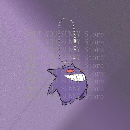 Anime Gengar Acrylic Keychain Pocket Monster Cartoon Kawaii Figure Creative Backpack Charm Pendant Toy Students Accessories Gift