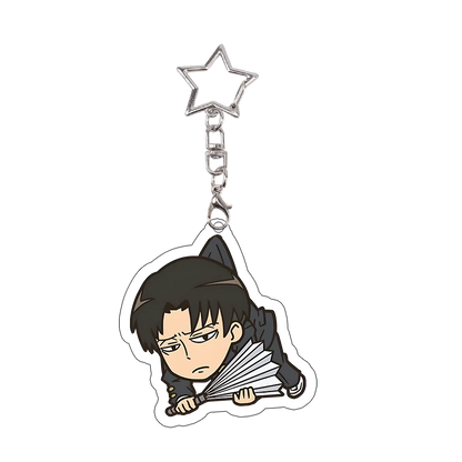 26pcs Attack on Titan Acrylic Keychain Mikasa Annie Levi Chibi Keyring Key Accessories Pendant Collect Reiner Birthday Gift