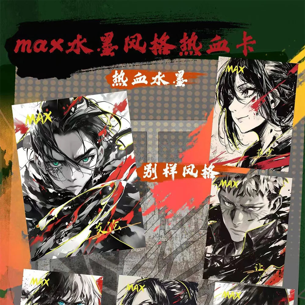 New YOUKA Attack on Titan Card Deluxe Edition Hot-blooded Battle Card Anime Character Collection Cards Toys Gifts