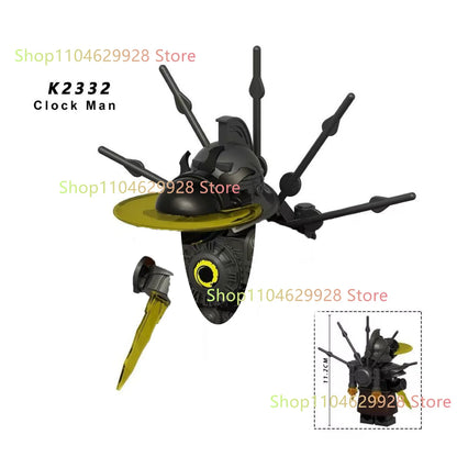 New KDL DJ Upgrade War-Damaged Skibidi Toilet Man Figures Anime Block Toys TvMan Titan Bricks Model Toy For Kid Birthday Gift