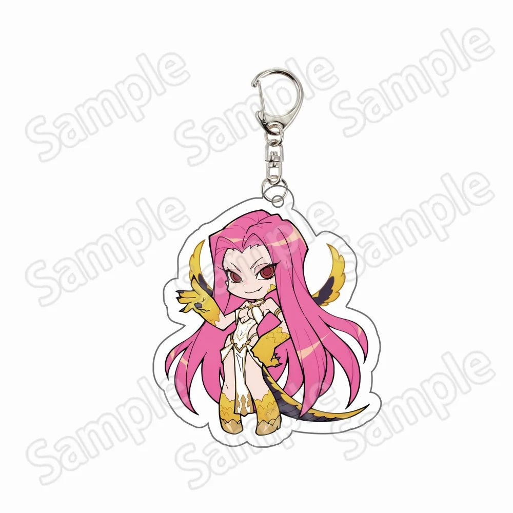 Anime Game Fate Grand Order FGO Saber Gilgamesh Mash Merlin Enkidu Ishtar Jeanne Ereshkigal Acrylic Keychain Keyring Pendant