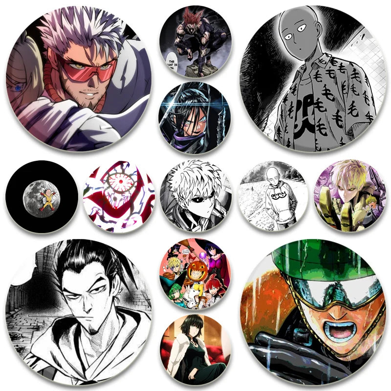 One Punch Man Saitama Brooch