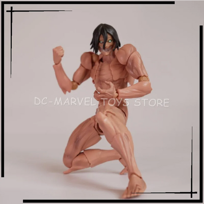 In Stock Arkham Factory Kaiyodo Revoltech Amazing Yamaguchi Attack On Titan Eren Ko Model Anime Action Collection Figures Toys