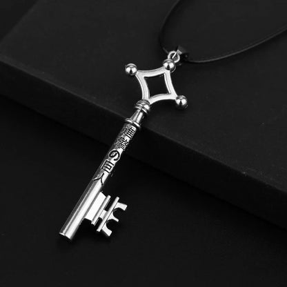 Attack On Titan Necklace Eren Key Shingeki No Kyojin Pendant Fashion Vintage Retro Anime Jewelry For Men Cosplay