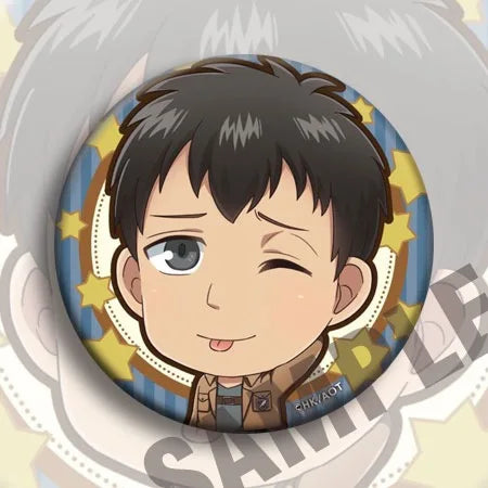 Japanese Official Attack On Titan Anime Badge 58mm C Version Mikasa Levi Pin Collectible Gift Cosplay Merchandise Poster