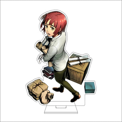 16CM Anime Attack on Titan Cosplay Acrylic Figure Stand Plate Jean Kirstein Hange Zoe Rivaille Ackerman Ornaments Gifts