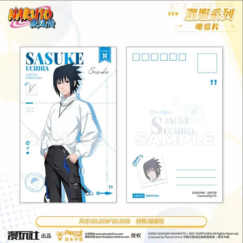 Naruto Uchiha Sasuke Obito Sakura Kakashi Itachi China Official Authorization Hype Clothes Series Postcard