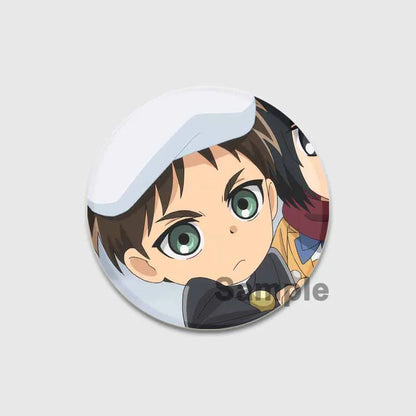 Attack on Titan Anime Brooches Erwin Eren Levi Lapel Pins Cartoon Cosplay Badge Gifts Accessories Backpack Clothes Decor Jewelry
