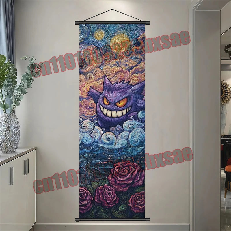 Pokemon Gengar Scroll Painting