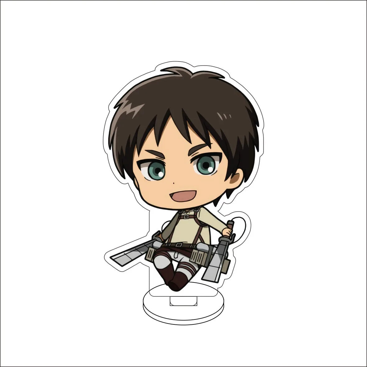 10CM Anime ‌Attack on Titan Cos Eren Jaeger Mikasa Ackerman Levi Ackerman Hanji Zoe Figure Acrylic Stand Cute Ornaments Gifts
