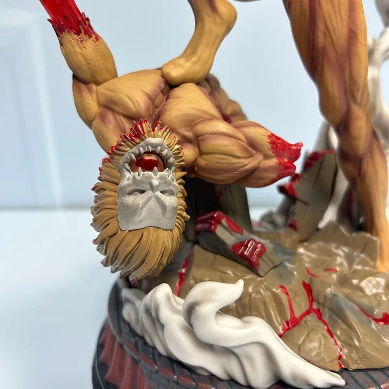 Attack On Titan Eren Yeager Battle Form Titan Figure Collectible Anime Statue Model Desktop Ornament Gift For Anime Fans