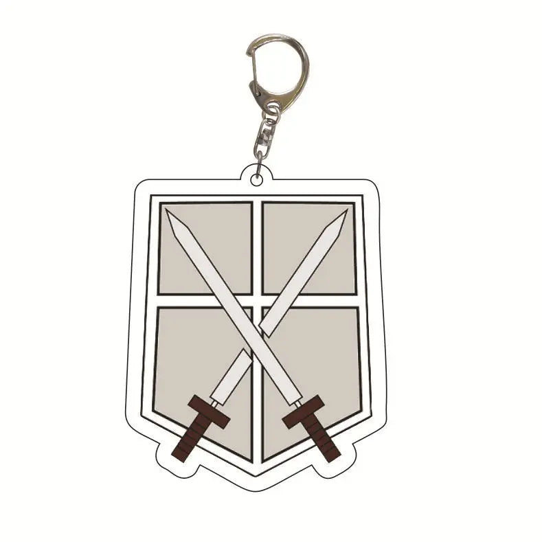 Attack On Titan Keychain Acrylic Keychain Custom Logo Print Backpack Creative Pendant Wholesale Stock Available