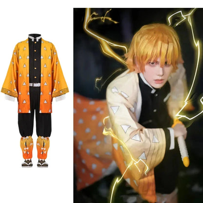 Kimetsu No Yaiba Agatsuma Zenitsu Cosplay Wig