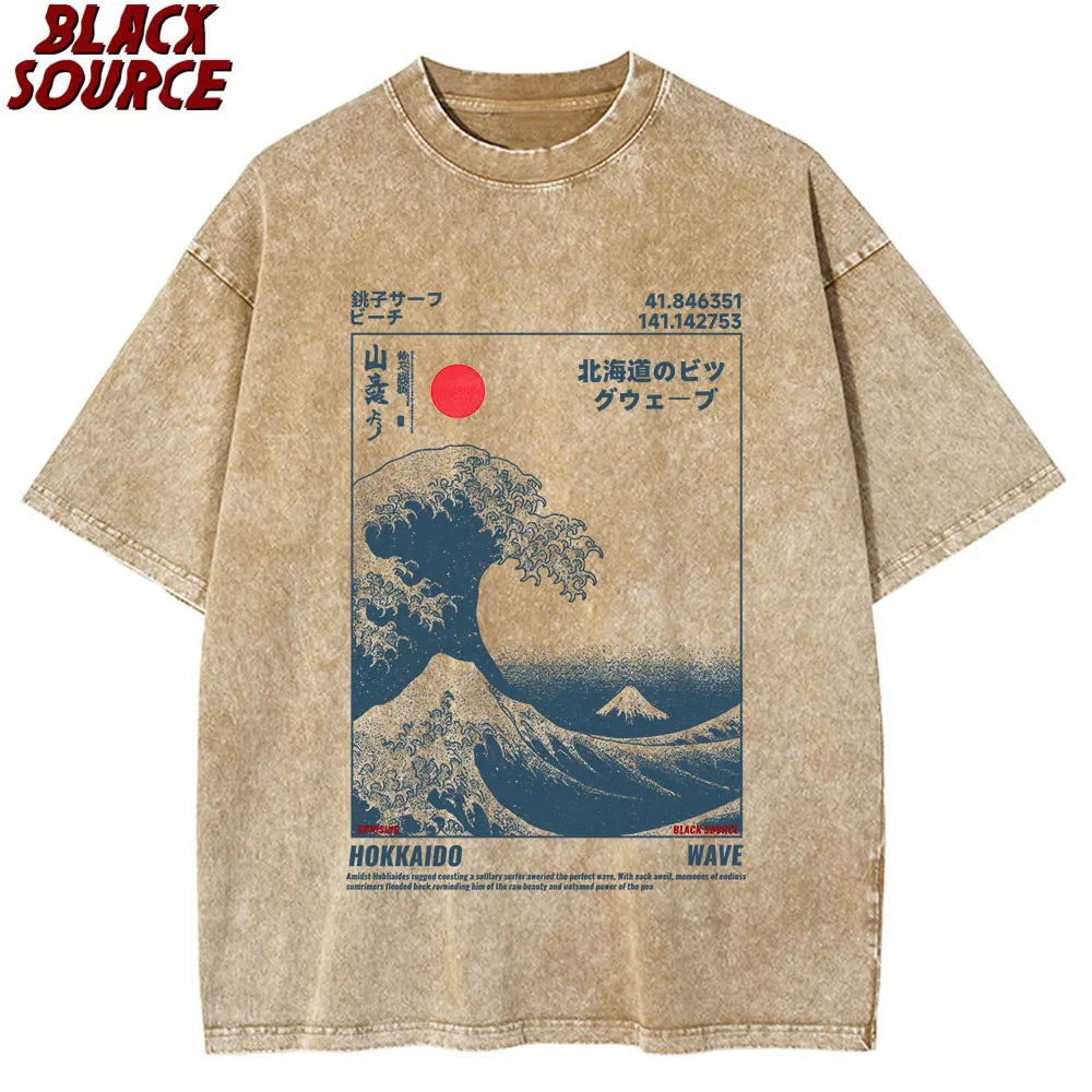 Hokkaido Wave Vintage T-Shirt