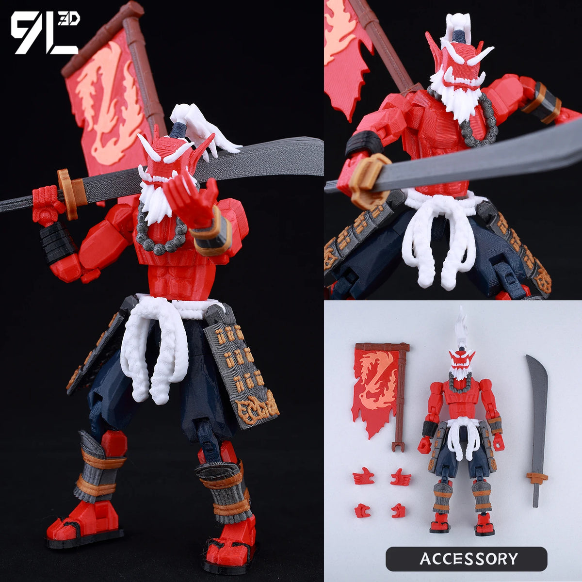 9L 3D Printed Anime Mecha Series-Sonic Shadow Shade Dummy 13 Titan 13 Articulated Mannequin Collectible Terminologia Toys