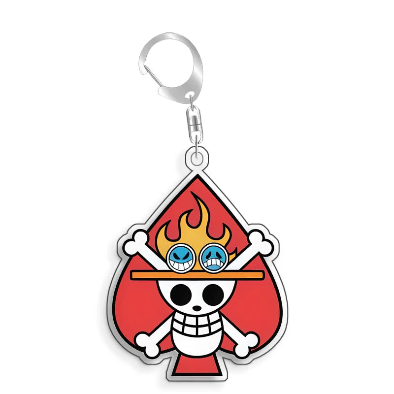 Keychain OP OPTCG Card Straw Hat Piates Brook Backpack Pendant Anime Game Fans Gift Recycled Acrylic Decoration Rare Card Toy5cm