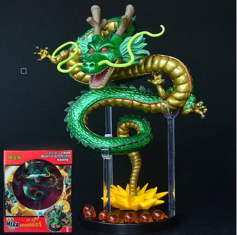 Anime Statue Dragon God Dragon Mountain PVC Action Character Cartoon Crystal Ball Wishing False Mountain Collection Model Toy