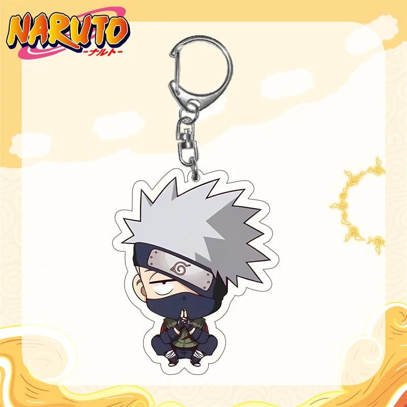 Naruto Anime Akatsuki Uchiha Itachi Acrylic Keychain Fashion Key Ring Bag Charms Girl Pendant Jewelry Cute Creative Friends Gift