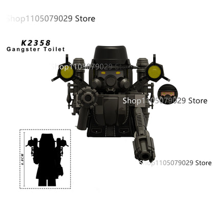 New KDL DJ Upgrade War-Damaged Skibidi Toilet Man Figures Anime Block Toys TvMan Titan Bricks Model Toy For Kid Birthday Gift