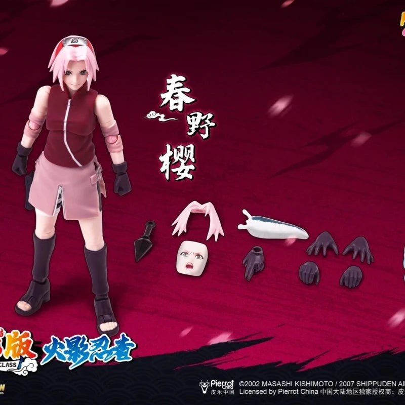 Blokees Naruto Champion Class Sakura Haruno Kakashi Hatake Multi Joint Buildable Figurine Spare Hands Fine Ninja Paint Toy Gift