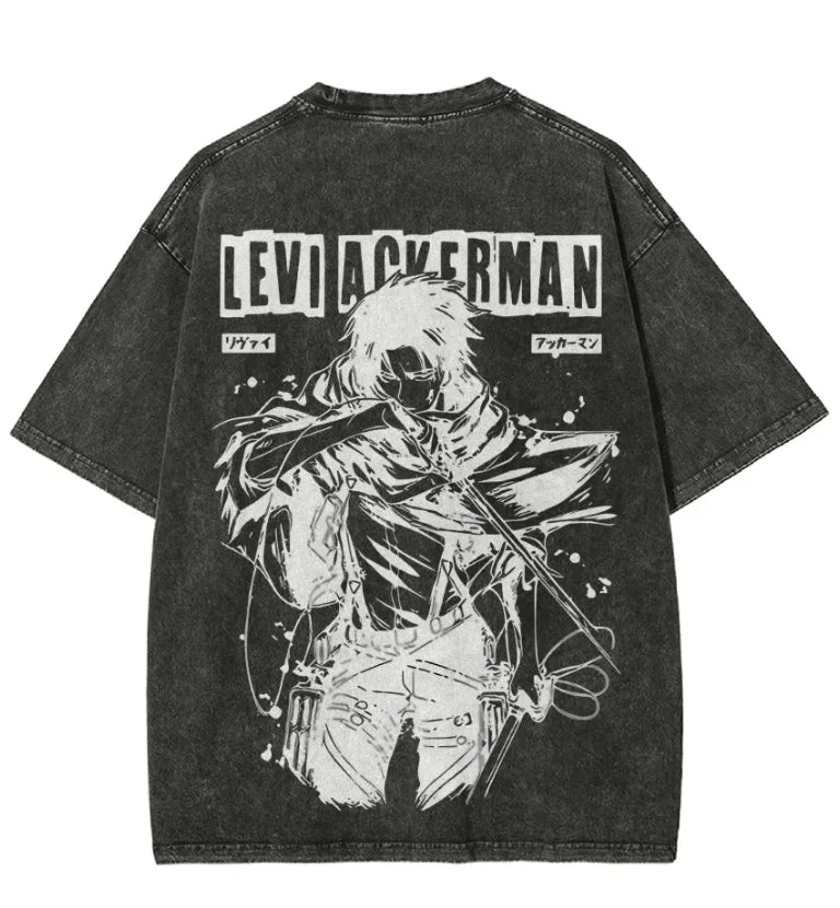 Attack on Titan Men and Women Summer Fashion Casual Clothing Retro Street Style Anime Printed Cotton T-shirt
