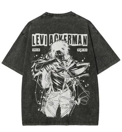 Attack on Titan Men and Women Summer Fashion Casual Clothing Retro Street Style Anime Printed Cotton T-shirt