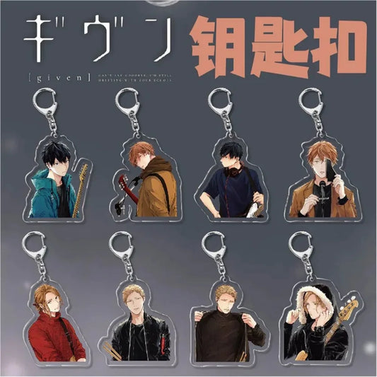 Manga Anime Keychain Cartoon Print Yaoi BL Given Acrylic Characters Key Chain Harajuku Keyring Car Pendant Key Ring Gifts 2025