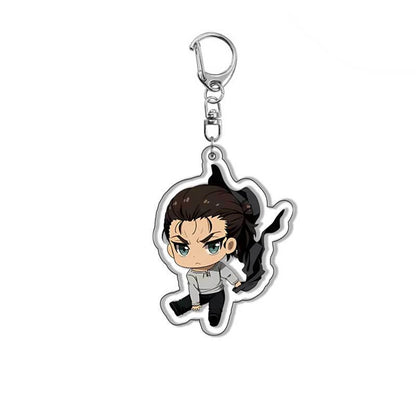 Anime GOODS Acrylic Keychain cute y2k Attack on Titan keychain for bag keys car key bag backpack collection display accessories