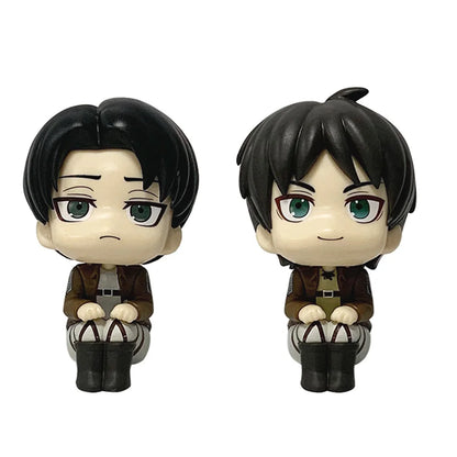 1-2pcs Attack on Titan Figure Eren Jaeger & Captain Levi PVC Figure Action Model Collectible Figure Toys Decorative Ornaments