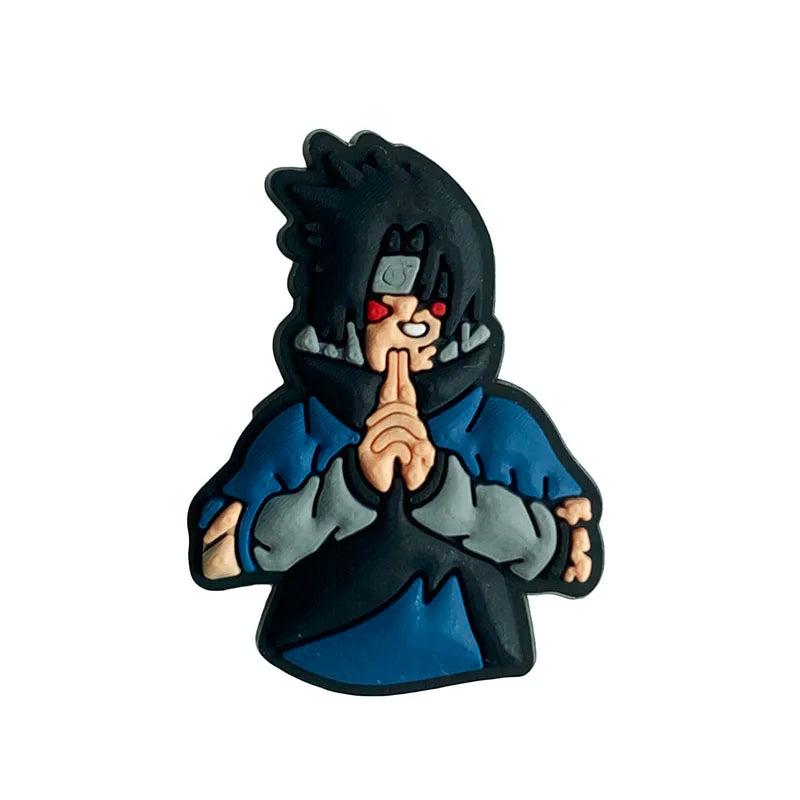 1/20pcs Naruto Anime Cartoon Shoe Charms PVC Decor for Clogs Bubble Slides Garden Sandals Kids Party Birthday Gifts