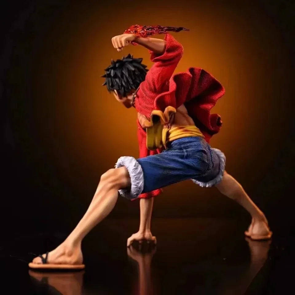 Anime Figures One Piece Monkey D. Luffy 18cm Luffy Figures Battle Style Action Collection PVC Model Doll Toys Kid Birthday Gifts