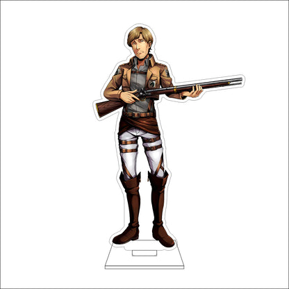 16CM Anime Attack on Titan Cosplay Acrylic Figure Stand Plate Eldo Gin Floch Forster Ornaments Gifts