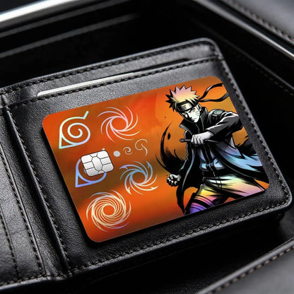 poster Uzumaki Naruto Uchiha Sasuke Sakura Kakashi itachi Laser Reflective Card Skin Sticker For Debit Credit Card