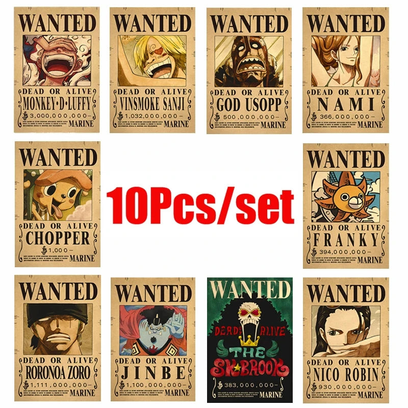 One Piece Luffy Wanted Posters