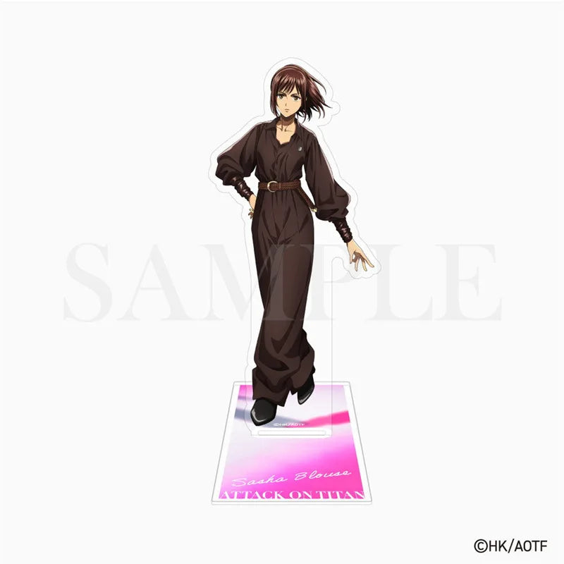 Attack On Titan Eren Mikasa Levi Acrylic Figure Display Cartoon Stand Model Plate Anime Desk Ornament Keychain Accessories