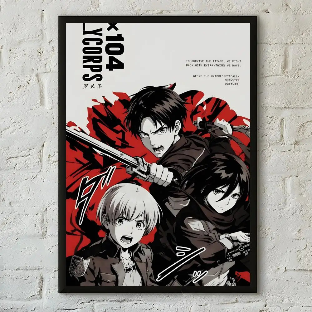 Anime Attack on Titan Poster  Poster Print Wall Art Pictures Canvas Painting Living Room Bedroom Home Decor