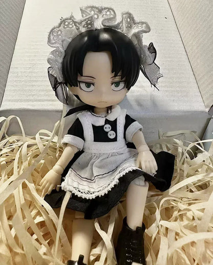Attack On Titan Levi Ackerman Bjd Ob11 Doll Anime Action Figure Kawaii Model Toy Girls Collectible Ornaments Kids Christmas Gift