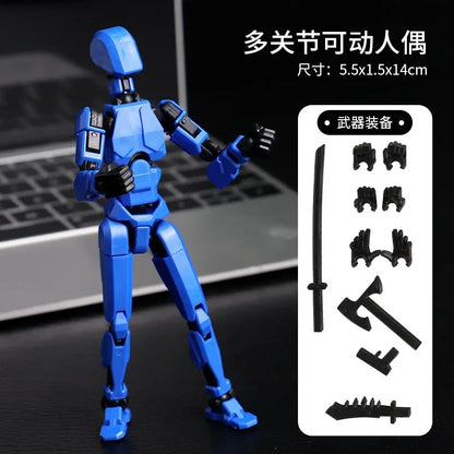 3D Printed Multi-Jointed Movable Shapeshift Robot Action Figure with Full Articulation for Stop Motion Animation 5 Action Figure