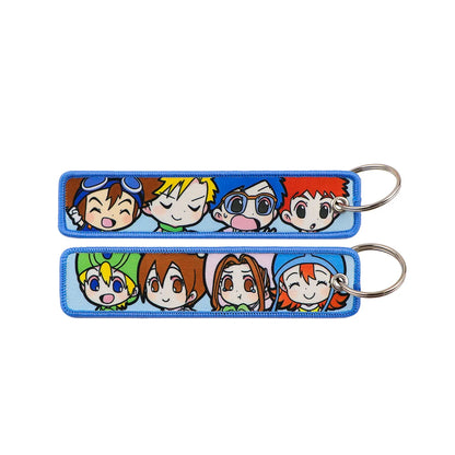 Anime Character Embroidery Keychain