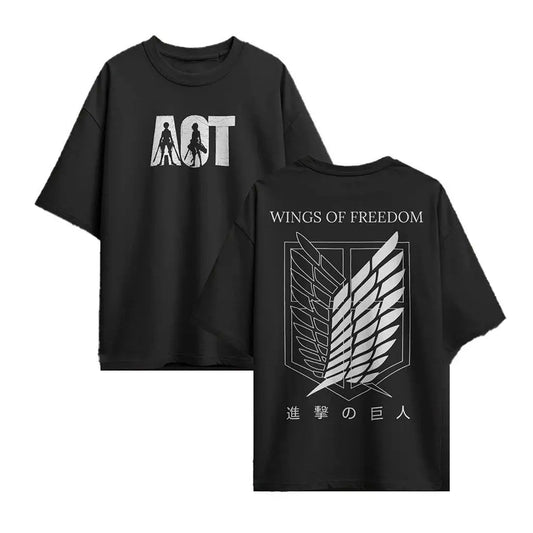Attack on Titan Anime T Shirt Men Women Graphic Tee 2026 Summer Oversized Short Sleeve Casual Tops Cotton Streetwear Y2k Clothes