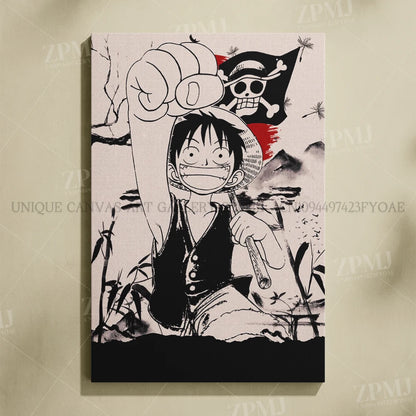 One Piece Monkey D. Luffy Canvas Poster