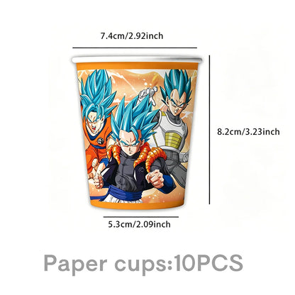 Dragon Ball Birthday Party Decorations Party Supplies Tablecloths Paper Cup Plates Napkin Gift Bags Banners Baby Birthday Shower