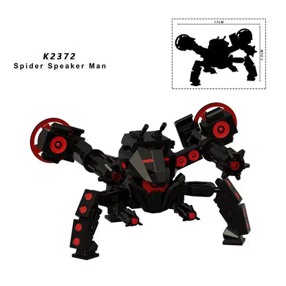New KDL DJ Upgrade War-Damaged Skibidi Toilet Man Figures Anime Block Toys TvMan Titan Bricks Model Toy For Kid Birthday Gift